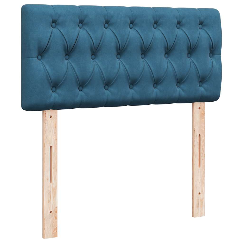 Estrutura de cama otomana com colchão azul escuro Veludo - Image 7