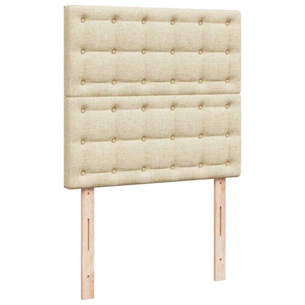 Estrutura de cama otomana com colchões tecido creme 200x200cm - Image 9