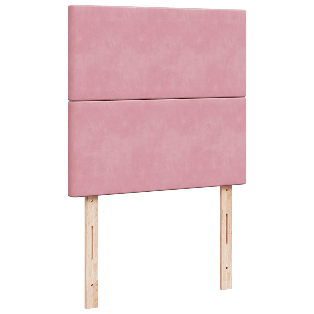 Estrutura de cama otomana com colchões 160x200 cm veludo rosa - Image 9