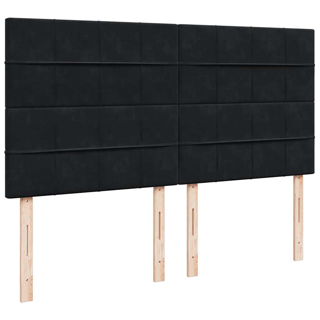 Estrutura de cama otomana com colchões 160x200 cm veludo preto - Image 9