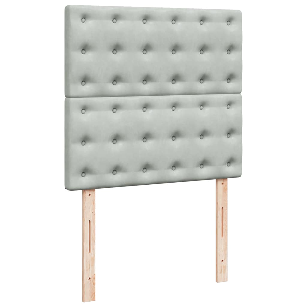Estrutura cama otomana colchões 160x200cm veludo cinzento claro - Image 9