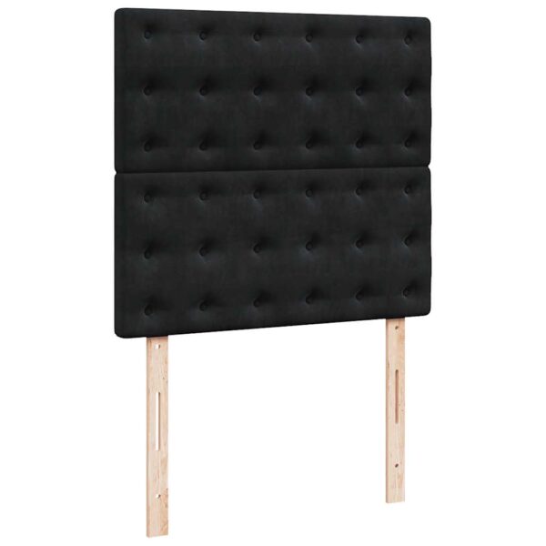 Estrutura de cama otomana com colchões 180x200cm veludo preto - Image 9
