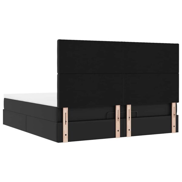 Estrutura de cama otomana com colchão 180x200 cm preta - Image 9