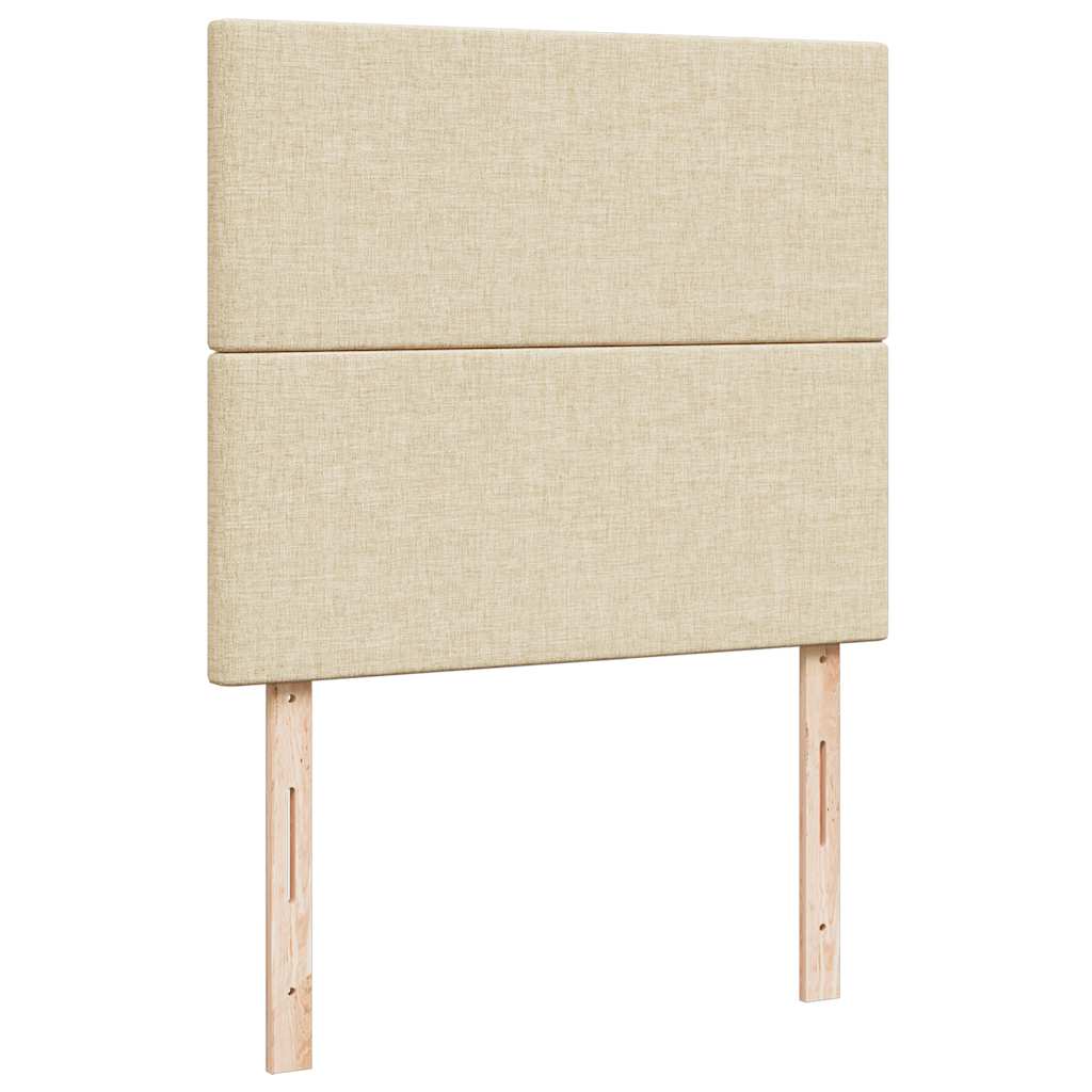 Estrutura de cama otomana com colchão 120x190 cm tecido creme - Image 7