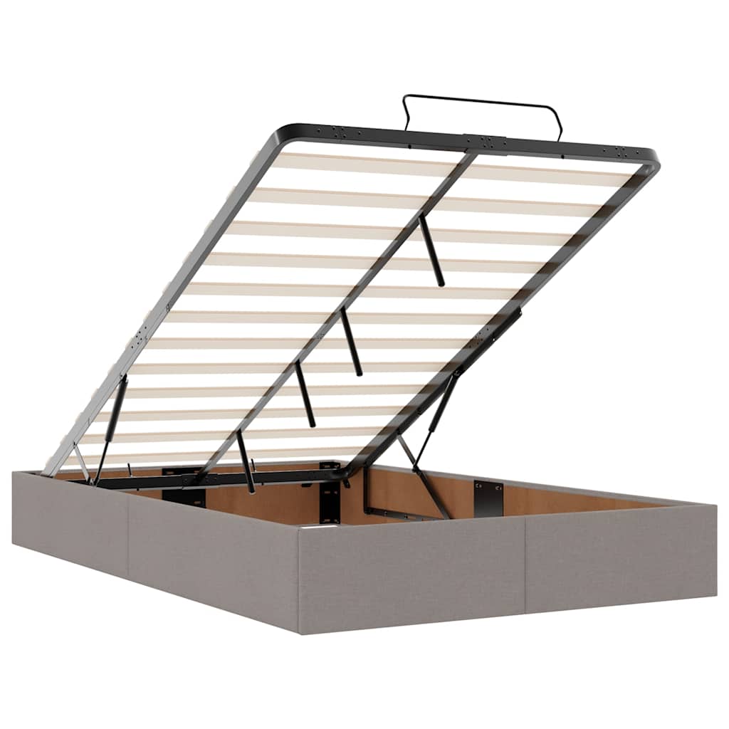 moldura de cama otomana vidaXL com tecido cinza 120x200cm - Image 10