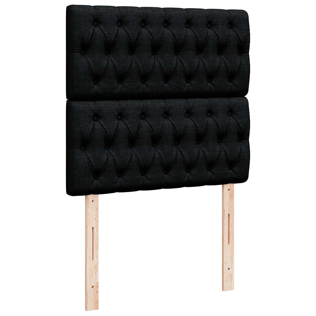 63 / 5,000vidaXL Estrutura de cama otomana com colchões tecido preto - Image 10