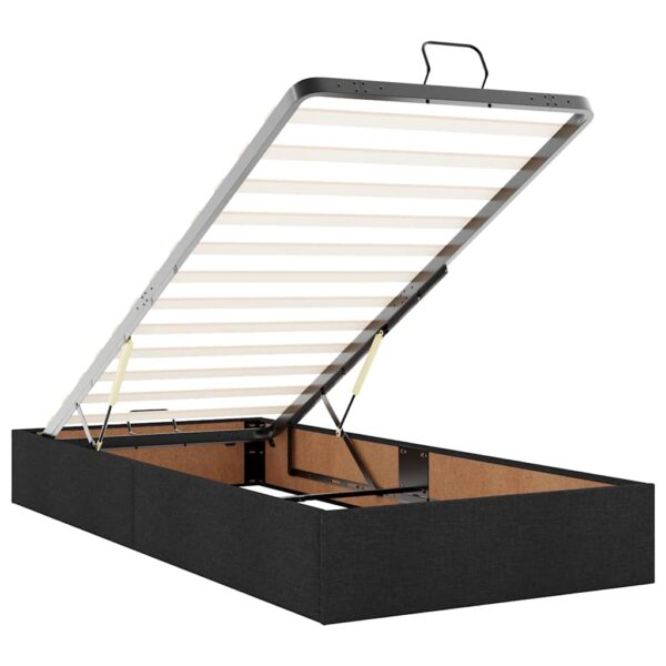 63 / 5,000vidaXL Estrutura de cama otomana com colchões tecido preto - Image 8