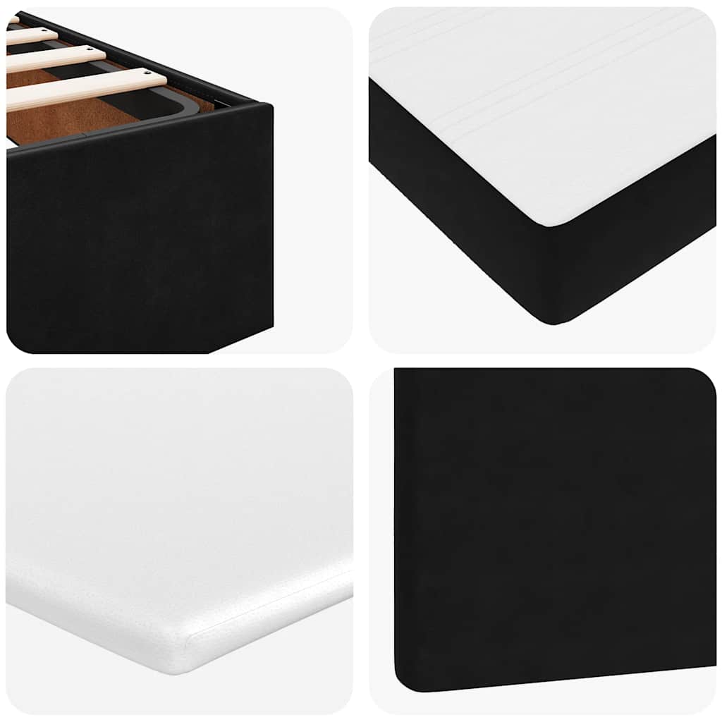 Estrutura de cama otomana com colchões 180x200cm veludo preto - Image 11