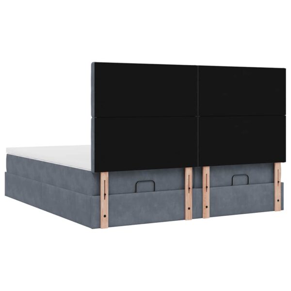 Estrutura cama otomana colchões 180x200 cm cinzento escuro - Image 7