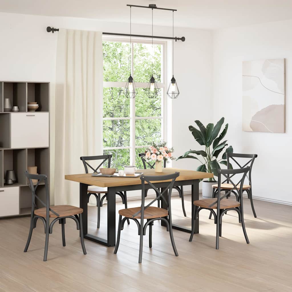 Mesa de jantar NOAIN Pernas em forma U 160x90x75cm pinho maciço - Image 2