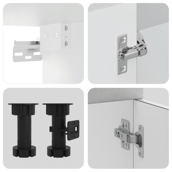 14 peças armário de cozinha conjunto Kalmar concreto cinza - Image 6