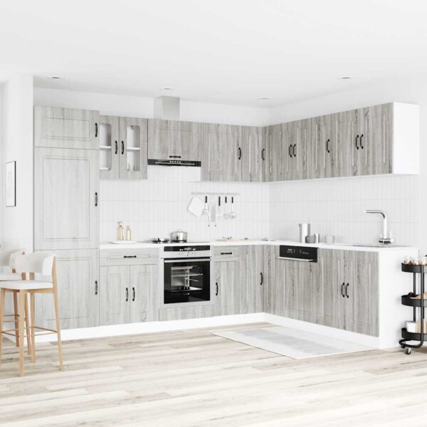 14 peças armário de cozinha conjunto Kalmar cinza sonoma - Image 2