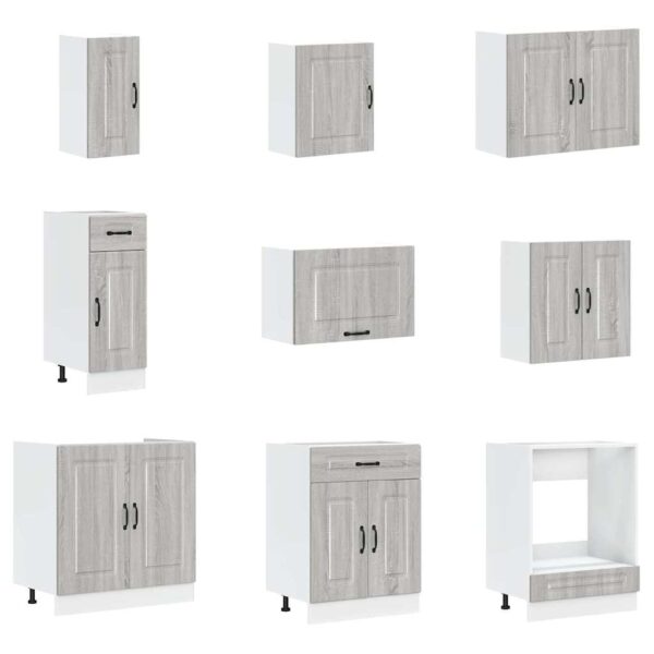 14 peças armário de cozinha conjunto Kalmar cinza sonoma - Image 3