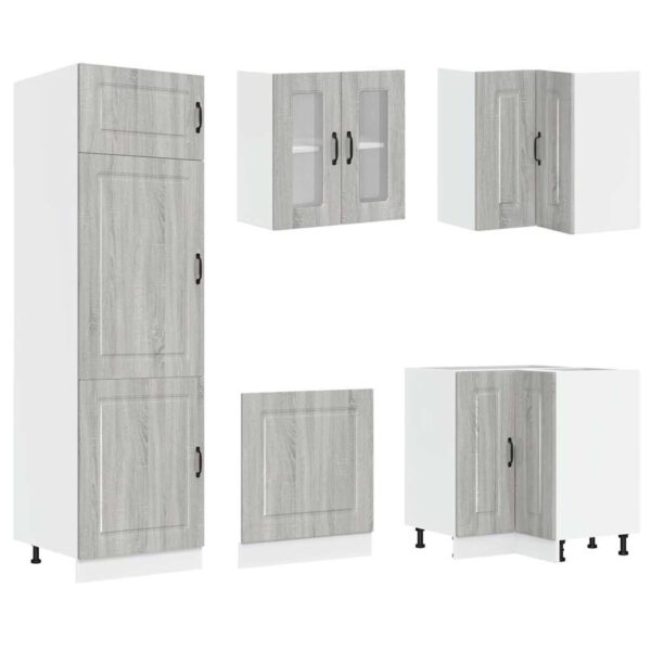 14 peças armário de cozinha conjunto Kalmar cinza sonoma - Image 4
