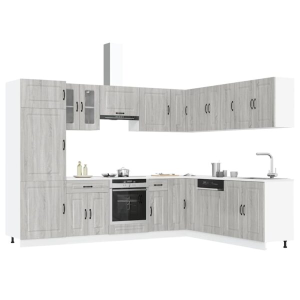 14 peças armário de cozinha conjunto Kalmar cinza sonoma