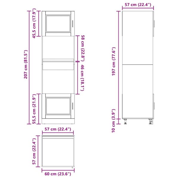 Armários forno 2 pcs Porto derivados de madeira branco - Image 11