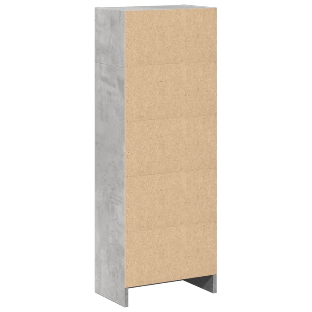 Estante 40x24x109 cm derivados de madeira cinzento cimento - Image 5