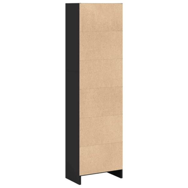 Estante 40x24x143 cm derivados de madeira preto - Image 5