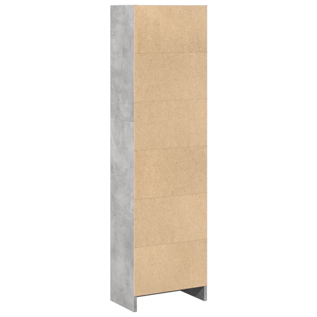 Estante 40x24x143 cm derivados de madeira cinzento cimento - Image 5