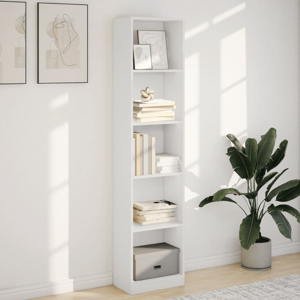 Estante 40x24x176 cm derivados de madeira branco - Image 2