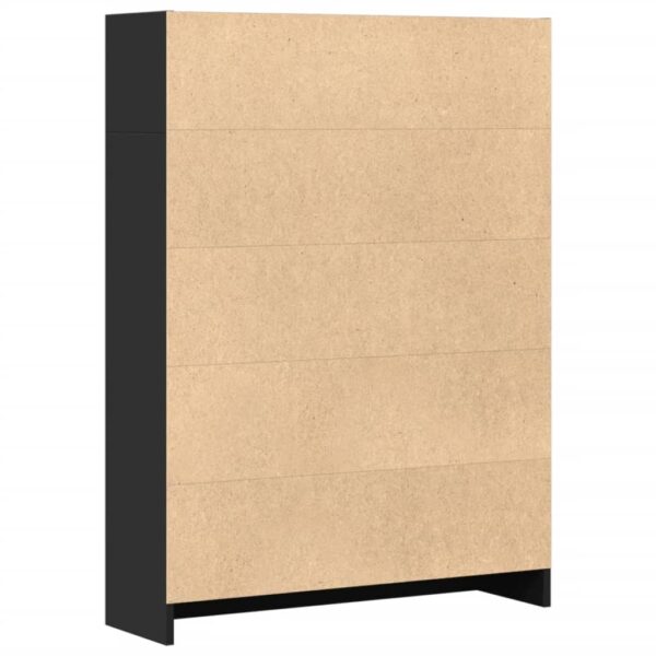 Estante 80x24x109 cm derivados de madeira preto - Image 5