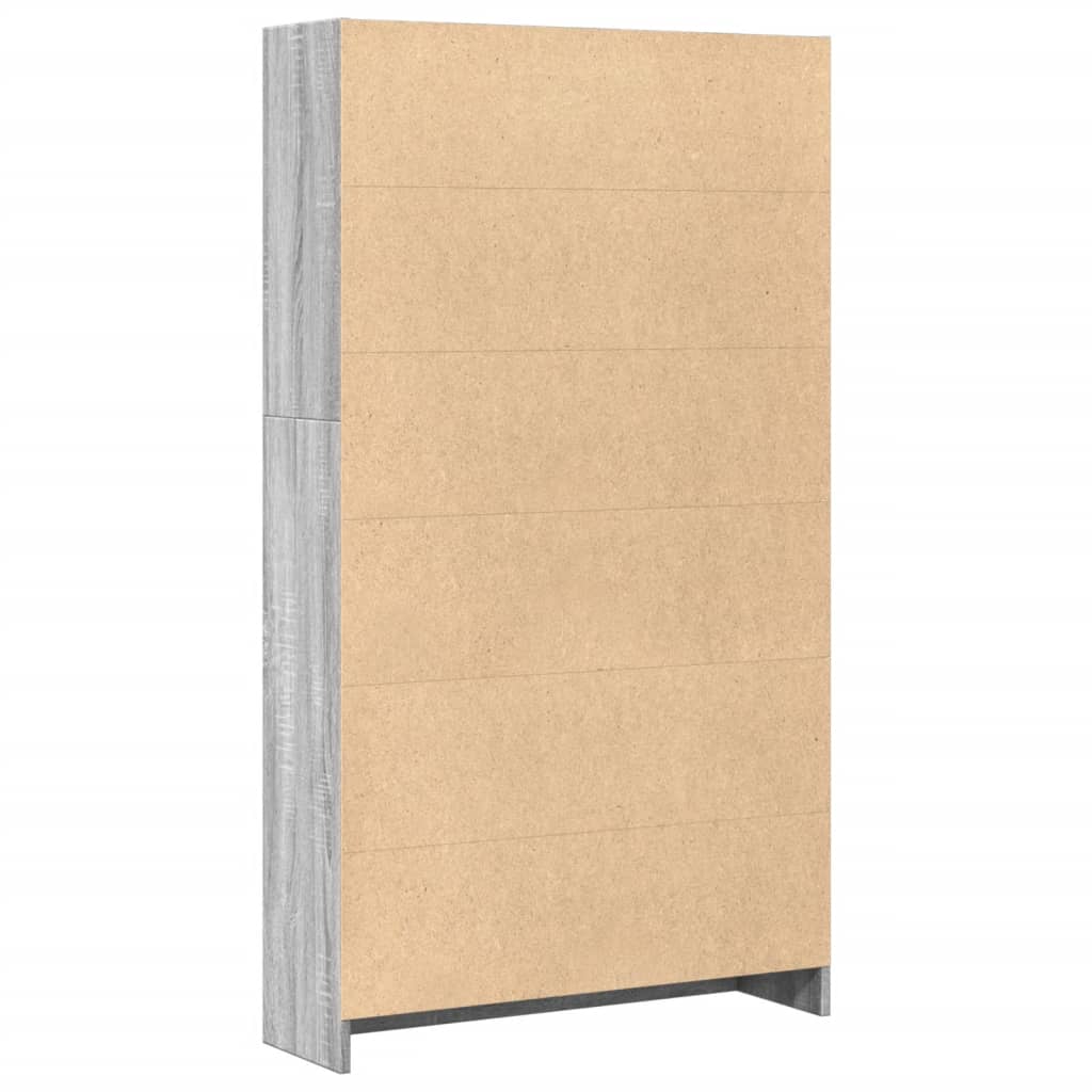 Estante 80x24x143 cm derivados de madeira cinzento sonoma - Image 5