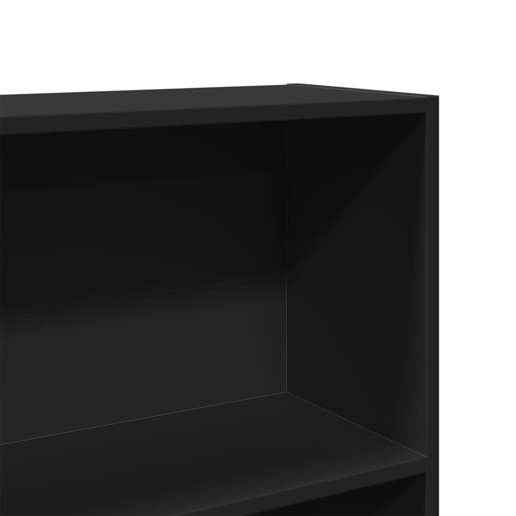 Estante 80x24x176 cm derivados de madeira preto - Image 6