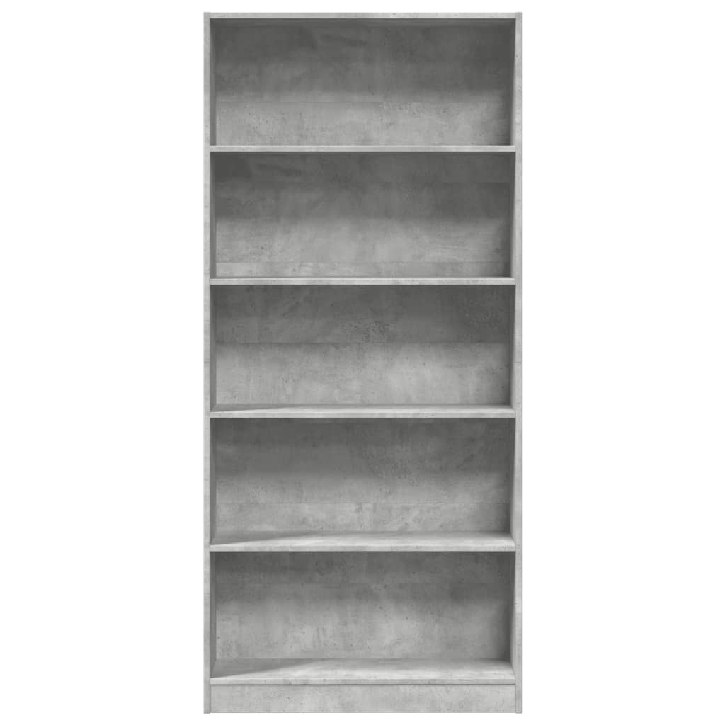 Estante 80x24x176 cm derivados de madeira cinzento cimento - Image 3