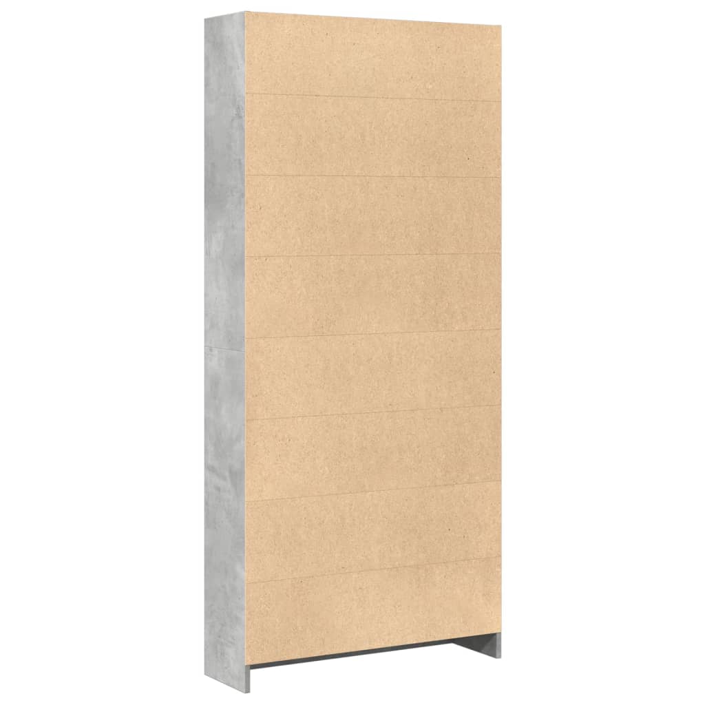 Estante 80x24x176 cm derivados de madeira cinzento cimento - Image 5