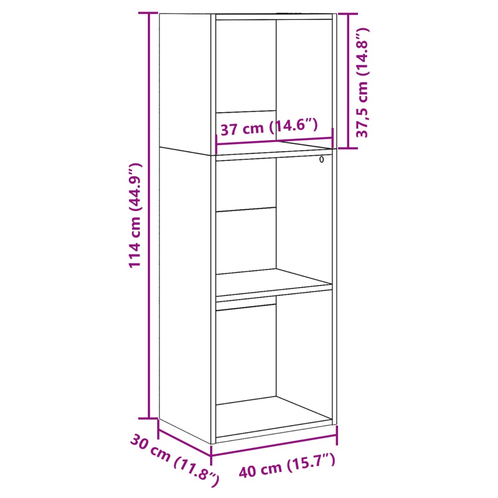 Estante 40x30x114 cm derivados de madeira cinzento sonoma - Image 8