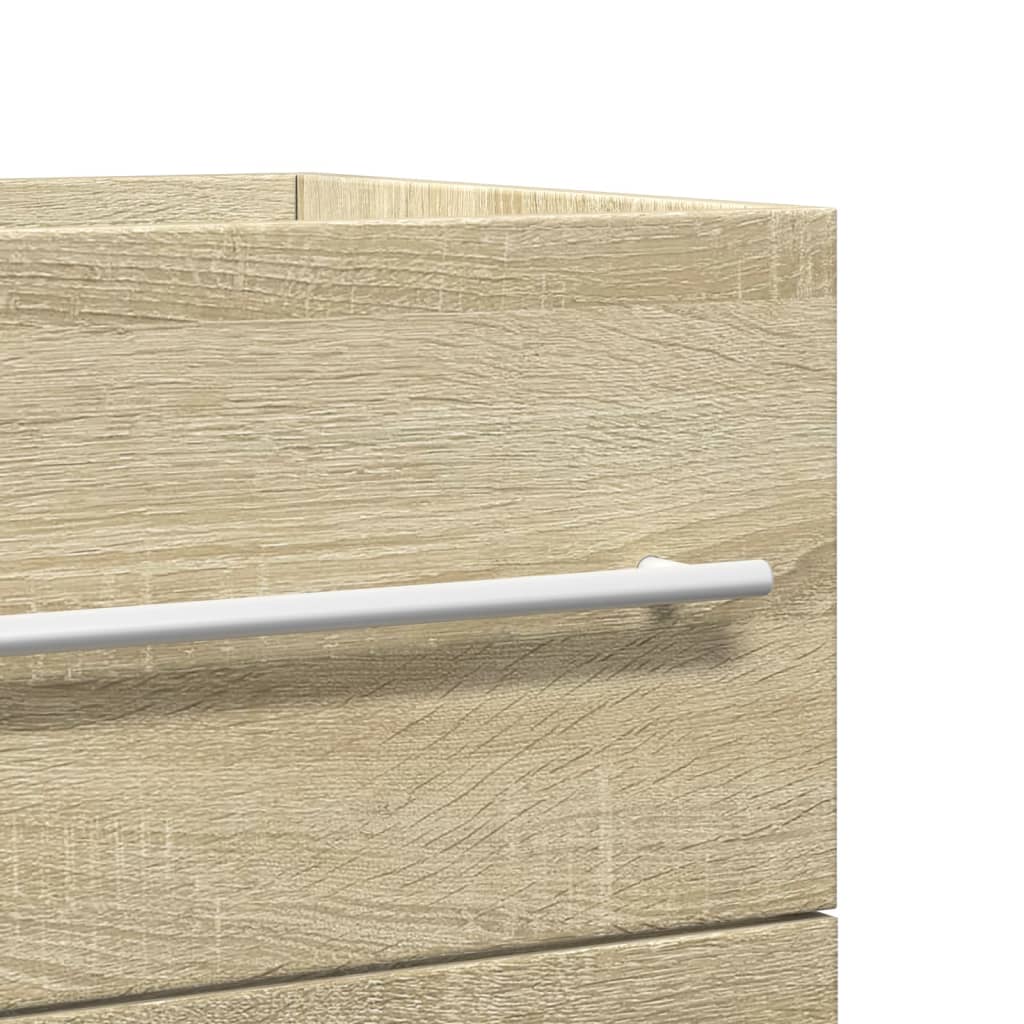 2 pcs conj. móveis casa banho derivados madeira carvalho sonoma - Image 8