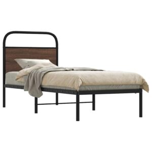 Estrutura cama s/ colchão derivados madeira carvalho castanho