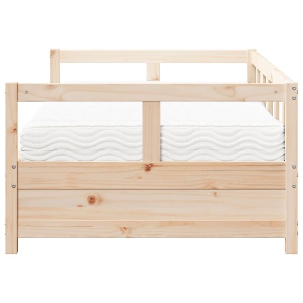 Sofá-cama com colchão 90x200 cm madeira de pinho maciça - Image 3
