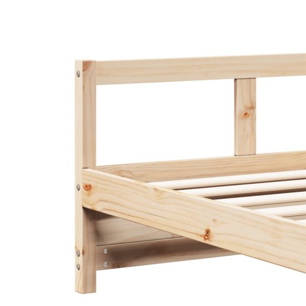 Sofá-cama com colchão 90x200 cm madeira de pinho maciça - Image 5