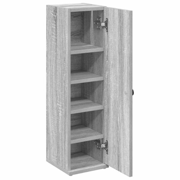 Móvel p/ casa banho c/ suporte rolos 20,5x22x72 cm sonoma cinza - Image 4