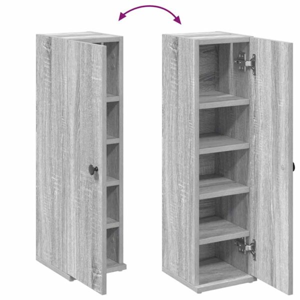 Móvel p/ casa banho c/ suporte rolos 20,5x22x72 cm sonoma cinza - Image 7