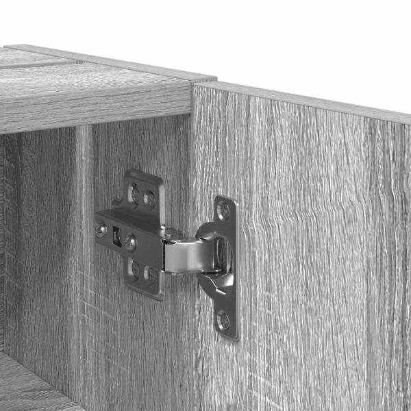 Móvel p/ casa banho c/ suporte rolos 20,5x22x72 cm sonoma cinza - Image 9