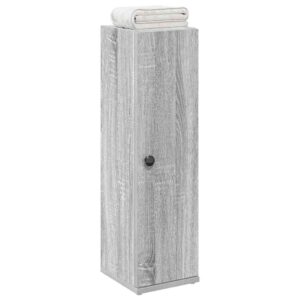 Móvel p/ casa banho c/ suporte rolos 20,5x22x72 cm sonoma cinza