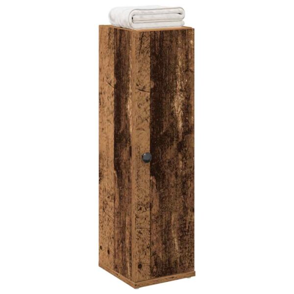 Móvel p/ casa banho c/ suporte rolos 20,5x22x72cm madeira velha