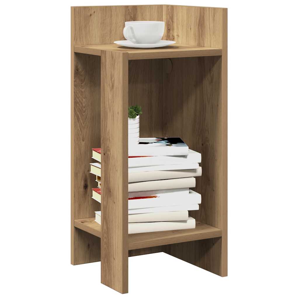 Mesas laterais 2 pcs prateleira 110x50x103cm carvalho artesanal