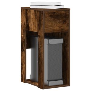 Suporte torre computador com gaveta 30x44x74 cm carvalho fumado