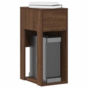 Suporte torre computador c/ gaveta 30x44x74cm carvalho castanho