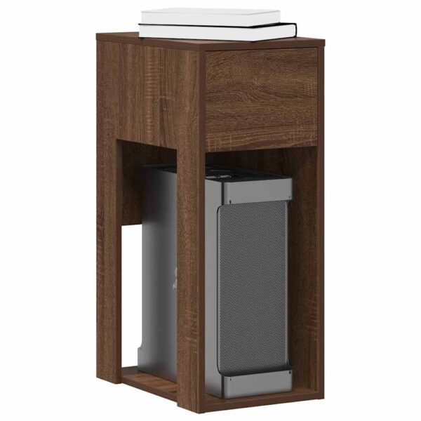 Suporte torre computador c/ gaveta 30x44x74cm carvalho castanho