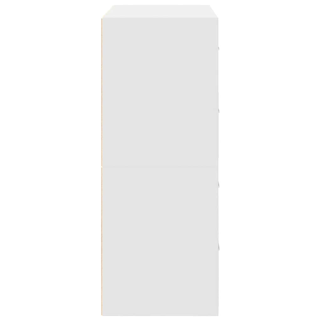 Armários c/ 2 gavetas 2 pcs 60x31x40cm derivados madeira branco - Image 5