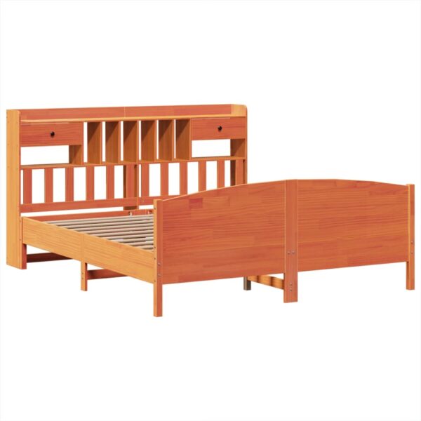 Cama com estante sem colchão 180x200 cm pinho maciço - Image 2