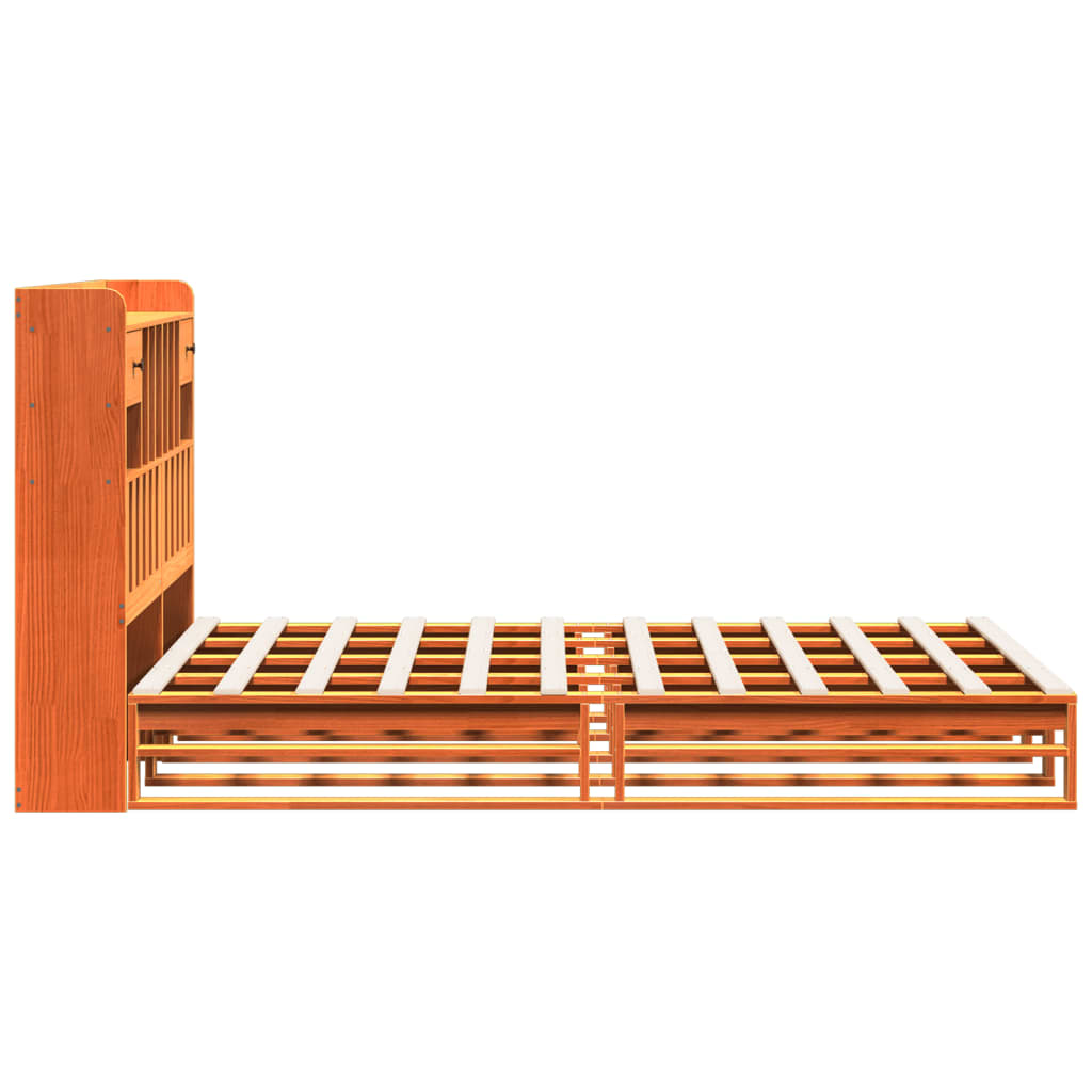 Cama com estante sem colchão 140x190 cm pinho maciço - Image 6