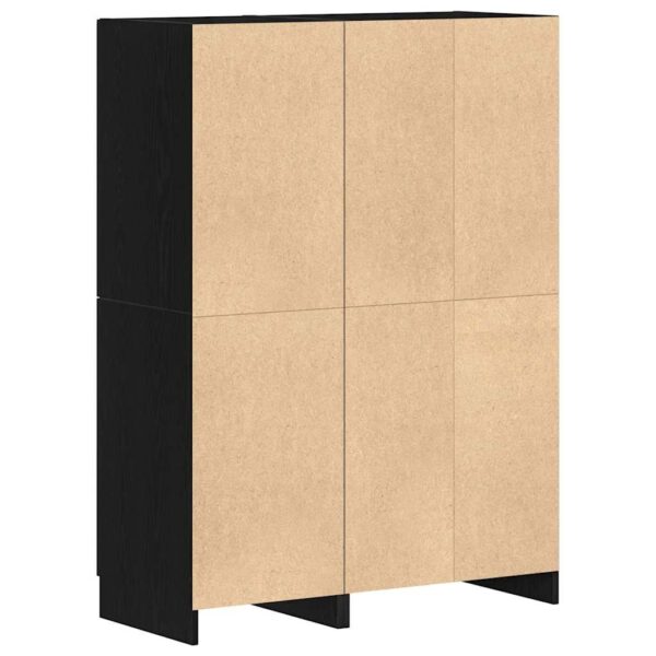 2 pcs armário de cozinha conjunto derivados de madeira preto - Image 8