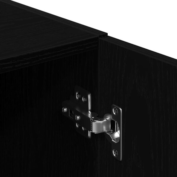 2 pcs armário de cozinha conjunto derivados de madeira preto - Image 9