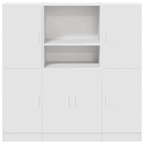 3 pcs armário de cozinha conjunto derivados de madeira branco - Image 4