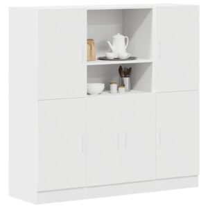 3 pcs armário de cozinha conjunto derivados de madeira branco